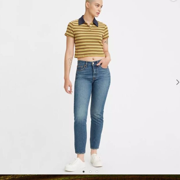 NWT Levi's Wedgie Icon Fit Ankle Women's Jeans - Medium to Dark Wash - Picture 1 of 2
